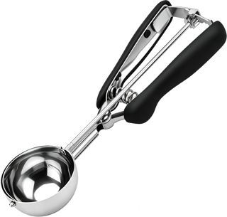 Eisportionierer kleine Keksschaufel 3.8cm, Eislöffel Portionierer aus Edelstahl, Eiskugelportionierer für Mini-Kekse und Melonenbällchen