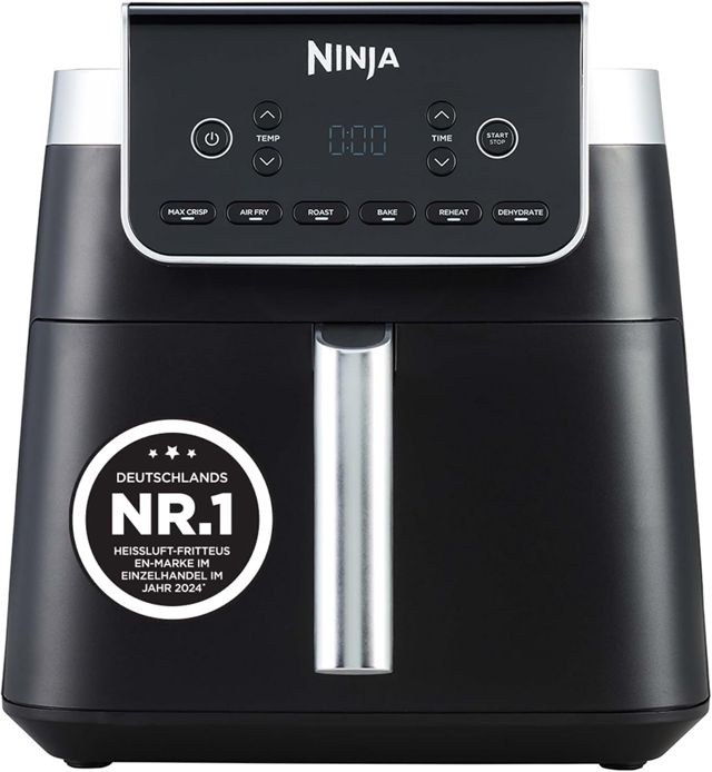 Ninja Heißluftfritteuse MAX PRO, 6,2 L, ölfrei, Schwarz/Kupfer
