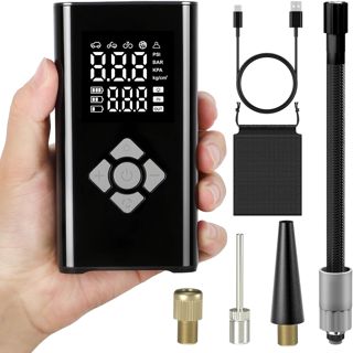 TECHCYC Elektrische Luftpumpe Fahrradpumpe | 150PSI | 4000mAh | Tragbare