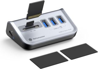 Yottamaster USB Hub mit SD Kartenleser, 5-in-1 USB 3.0 Hub, 3 USB-A 3.0, USB Verteiler mit SD/TF Card Reader, 2-IN-1 50cm USB-C/A Kabel für iMac, MacBook, Mac mini