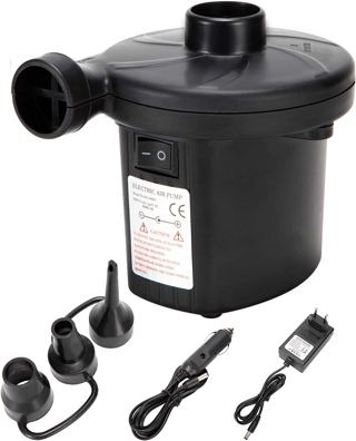 LEBEXY Elektrische Luftpumpe für Luftmatratze | Pumpe Luftmatratze | Pool Luftpumpe Elktro | Luftmatrazenpumpe Luftpumpe Matratze für Pool Schlauchboot Luftbett Gymnastikball