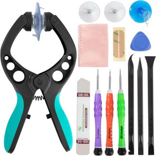 13 in 1 Reparatur Öffnungs Werkzeug Set, LCD Bildschirm Öffnung Zange Schraubenzieher Saugnapf Reparatur für Smartphones, Diverse Tablets und Feinmechanik