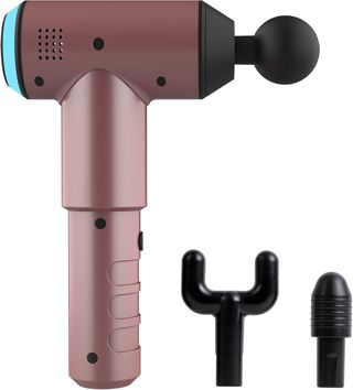 HoMedics Massage Gun | Massagepistole | Tragbares Physiotherapie-Massagegerät, professionelle Physio-Tiefenmassage, Perkussionsmassage für die Muskeln, 3 Massageköpfe, kabellos, wiederaufladbar, Rose