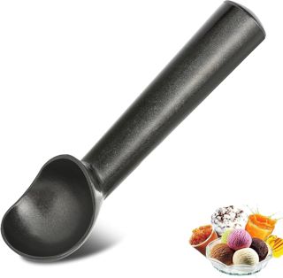 Eisportionierer, Eislöffel Portionierer, Eiskugelportionierer, Eis Portionierer, für Eis, Gelato, Keksteig, Sorbet, Schwarz(Schwarz)