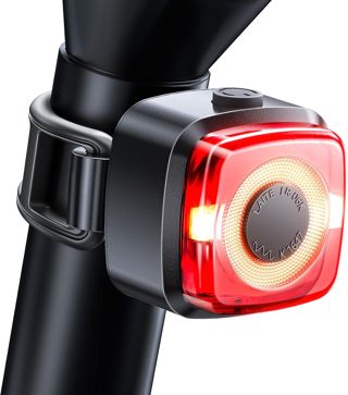 Glangeh Rücklicht Fahrrad LED mit Seitlicher Warnleuchte, Sichtweite 200 m, USB-C Aufladbar & Batteriestatus, IPX5 Wasserdicht, StVZO Zugelassenes Fahrradlicht Hinten für Rennrad, E-Bike und Rucksack