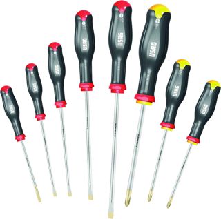 USAG U03240651 - 324 SH12 - 12-teiliger Satz Schraubendreher für Schlitz- und Kreuzschlitz-, POZIDRIV®- und SUPADRIV®-Schrauben