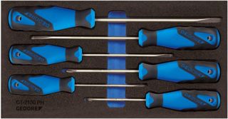 GEDORE Schraubendreher in Check-Tool-Einlage, 1 Stück, 1500 CT1-2150 PH