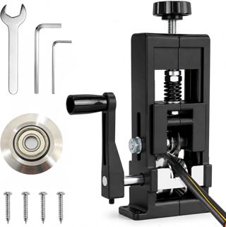 Kabelschälmaschine für 1–25mm, Robuste ABS-Konstruktion mit Metallkomponenten mit Handkurbel & Bohrer kompatibel, Einstellbare Klinge, Kabel Abisoliermaschine für Recycling und Elektriker