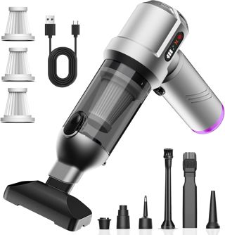Handstaubsauger 25.000 Pa, HEPA, 4-in-1 für Auto & Zuhause