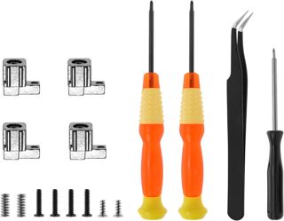 VGOL 1 Set Metallschloss Schnalle Ersatz Reparatur Werkzeug Kit Kompatibel mit Joy-Con Controller mit Schraubendreher und Pinzette Öffnungswerkzeug [Video Game]