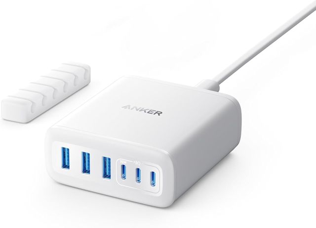Anker 112W USB C Ladegerät, 6 Port Ladestation mit 112W Ausgang Leistung