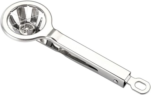 Eierschneider, Eierschneider Hartgekochte Eier, Obstreibe aus Edelstahl, Multifunktionaler Eierschneider, Erdbeerreibe (Edelstahl 304)