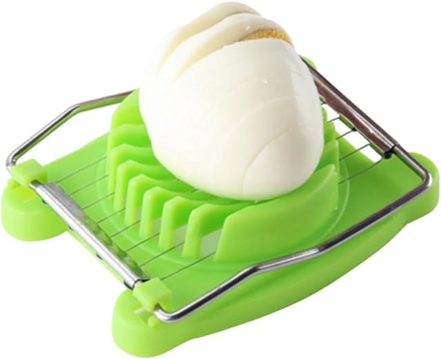 Eierschneider aus Edelstahl Grün für Hartgekochte Eier und Kiwi
