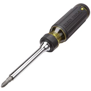 Klein Tools 32305 Ratschen-Schraubendreher 15-in-1 | Bitaufbewahrung im Griff | Cushion-Grip-Griff | PH, Schlitz, Vierkant, TORX und Kombi-Bits, Steckschlüssel 6,35 mm