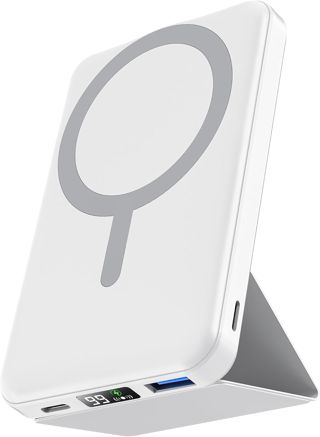 Podoru Powerbank für Magsafe, 10000mAh 22,5W Power Bank iPhone mit Ständer