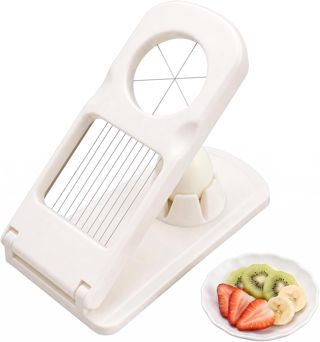 Eierschneider 2 in 1, Eierteiler Aus Edelstahl für Eier, Kiwi, Erdbeeren
