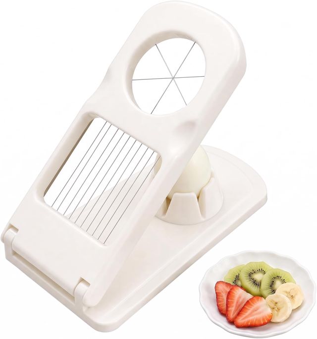 Eierschneider 2 in 1, Eierteiler Aus Edelstahl für Eier, Kiwi, Erdbeeren