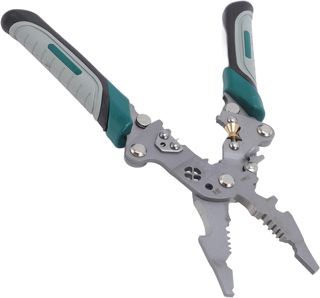 Hyuduo 16-in-1 Faltbare Abisolierzange, Crimpzange, Multifunktionaler Kabelschneider mit Cr-Vanadium-Stahl, Perfekt für Elektriker und Heimwerkerprojekte