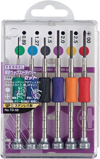VESSEL TD-56Y Präzisions-Schraubendreher-Set Microstix/Torx/Torx Plus Penta/Ph