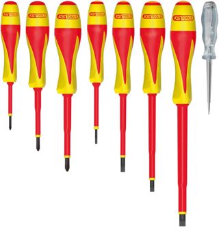 KS Tools 922.6218 Ultimate Spiel-8 Schraubendreher isoliert