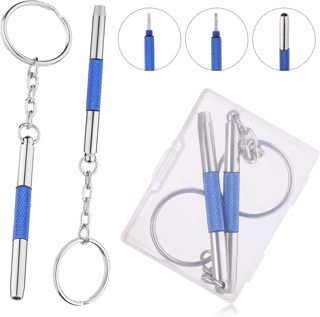 Abeillo 2 Stück Mini Brillen Schraubendreher, 3 in 1 Brillen-Reparatur-Schraubendreher Set Edelstahl Screwdriver Precision Kleines Schraubenzieher für Sonnenbrillen, Schmuck und Uhren Reparatur