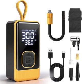 Tragbare Elektrische Luftpumpe, 150 PSI/10,3 Bar Akku Fahrradpumpe