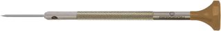 Bergeon Schraubendreher 30081-AT-130, aus Inox, mit Edelstahlklinge, 1,3 mm, mit 2 Ersatzklingen