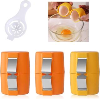 Eierschalenöffner 3 Stück mit Eiertrenner, Eieröffner Egg Shell Opener mit eigelbtrenner eitrenner Eierschäler Eierknacker Werkzeug Eierschalenöffner