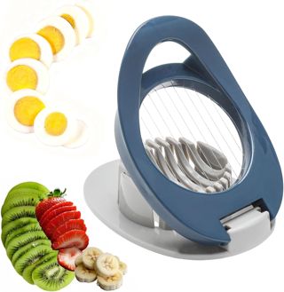 Eierschneider Edelstahl,Multifunktionaler Eierschneider- Ergonomischer Griff & Aufhängeloch für platzsparende Aufbewahrung Spülmaschinenfester Slicer für Eier Erdbeeren weiche Früchte