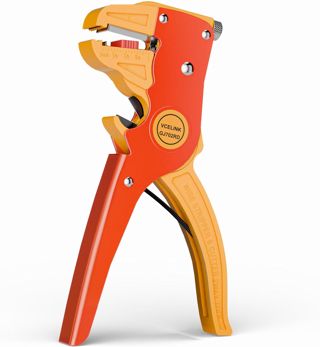 VCELINK Abisolierzange Automatische mit Seitenschneider, Rot/Orange