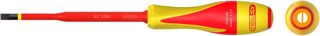 KS Tools 922.6222 Schraubendreher 922.6222, Schlitz-Schraubendreher, 5,5 x 125 mm, Isolierte Materialien, 1000 V, für elektrische Klemmen, Stahl S2, brünierte Spitze