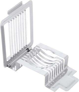 Eierschneider aus Edelstahl mit 8 Schneiddrähten, Silber