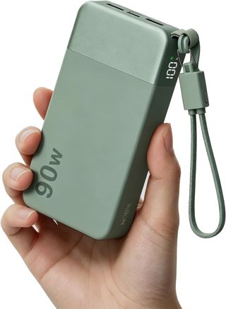 NOBIS 90W 20.000 mAh PD Schnelllade Power Bank mit integriertem USB-C-Kabel