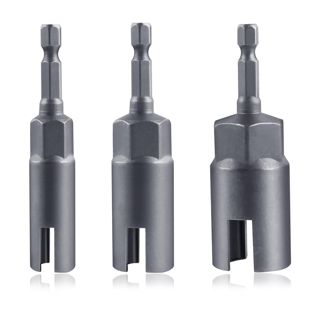 SPEEDWOX Flügelmutter-Schraubendreher-Set, 12 mm, 15 mm, 18 mm, Flügelmutter-Schraubendreher-Bit, 6,35 mm Sechskantschaft, Schraubenschlüssel, Power-Flügelmutter-Bohrer,