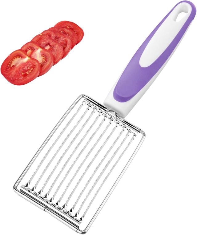 Simsky Eierschneider & Kartoffelschneider aus Edelstahl, Vielseitiger Tomatenschneider und Kartoffelharfe mit Griff, Ideal für Gekochte Eier, Kartoffelsalat, Fleisch und Gemüse