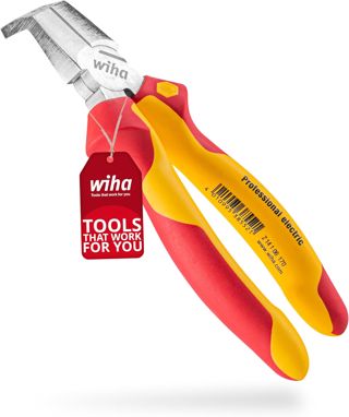 Wiha Installationszange TriCut electric VDE (38853), Seitenschneider + Abisolierzange + Abmanteln | Elektrikerzange für Schalter + Steckdosen | 170 mm