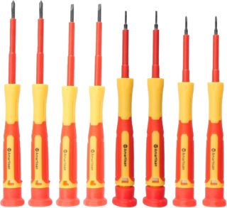 8-teiliges Schraubendreher Set, Torx Schraubendreher, Magnetische Spitze aus S2-Stahl, Softgriff, Hochwertiges Schraubenzieher-Set für Elektrische Reparaturen und Heimwerker