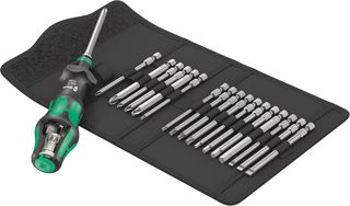 Wera '05057482001 Kraftform Kompakt Turbo 1 Getriebe-Schraubendreher-Satz, 19-teilig