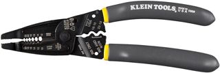 Klein Tools 1009 Multi-Werkzeug, Abisolierzange, Crimpzange, Drahtschneider, lange Nase, Mehrzweck-Elektriker-Werkzeug, grau/gelb