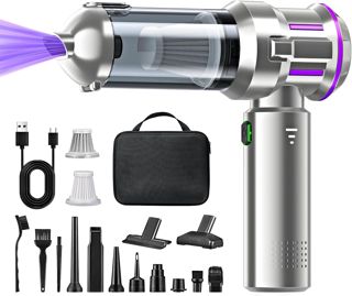RABIGALA Handstaubsauger Akku 4-in-1,28000PA Handstaubsauger Kabellos,Autostaubsauger Akku, Elektrische Staubgebläse Druckluftspray 220000 U/min 3-Gang Staubgebläse für Computer, Küche, Sofa, Büro
