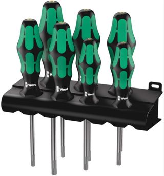 Wera TORX® HF Schraubendrehersatz Kraftform Plus 367/7 mit Haltefunktion + Rack, 7-teilig, 05223161001