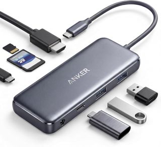 Anker 555 8-in-1 USB C Hub PowerExpand Adapter, 4K 60Hz HDMI