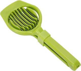 SIXRUN Eierschneider, Effizientes Erdbeer-Kiwi-Schneidwerkzeug für Küchenhelfer-Liebhaber, Grün, 7,7 X 2,9 Zoll