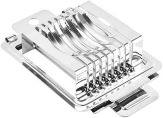 Eierschneider für hart gekochte Eier, Edelstahl, robuster Schneider für Obst (Silber)