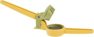 Eierschneider aus Abs und Edelstahl Obstschneider für Früchte und Datteln Tragbar Rostfrei Ergonomisches Design Gelb Küchenhelfer