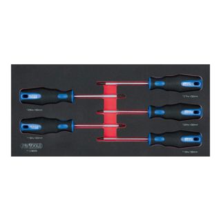 KS Tools SCS ERGOTORQUEplus Schraubendreher-Satz, Torx, Bohrung, 5-tlg. in 1/3 Systemeinlage