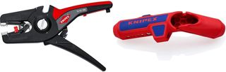 KNIPEX PreciStrip16 Automatische Abisolierzange (195 mm) 12 52 195 SB (SB-Karte/Blister) & ErgoStrip Universal-Abmantelungswerkzeug (135 mm) 16 95 01 SB, Mehrfarbig
