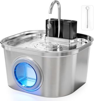 Universal Katzenbrunnen Ersatzfilter Kompatibel Universell: 12er Set Premium 3-Stufen-Filtration | 6 Aktivkohle + 6 Schaumvorfilter | 3,2L Edelstahl Modell