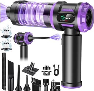 Handstaubsauger Akku,27000Pa Mini Kabellos Auto Staubsauger Stark