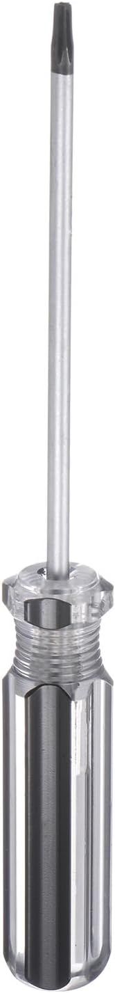 QUARKZMAN Magnetischer Torx-Schraubendreher 3x75mm Stab T6 Stahl Stern 6-Punkt-Kopf Schraubenzieher Mit Rutschfestem Griff Für Gerätereparatur Verbesserung Schwarz